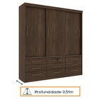 Guarda Roupa Casal 3 Portas De Correr 9 Gavetas Chicago Tcil