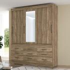 Guarda Roupa Casal 3 Portas De Correr 9 Gavetas Click 3.9 Com