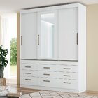 Guarda Roupa Casal 3 Portas De Correr 9 Gavetas Click Com Esp