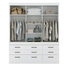 Guarda Roupa Casal 3 Portas De Correr 9 Gavetas Click Com Esp