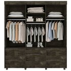 Guarda Roupa Casal 3 Portas De Correr 9 Gavetas Com Espelho C