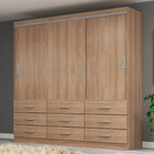 Guarda Roupa Casal 3 Portas De Correr 9 Gavetas Isabela Evidê