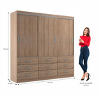 Guarda Roupa Casal 3 Portas De Correr 9 Gavetas Isabela Evidê