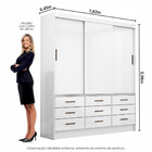 Guarda Roupa Casal 3 Portas De Correr 9 Gavetas Sevilha Cario