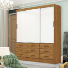 Guarda Roupa Casal 3 Portas De Correr 9 Gavetas Sevilha Cario