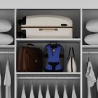 Guarda-roupa Casal 3 Portas De Correr 9 Gavetas Turim  Branco