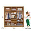 Guarda Roupa Casal 3 Portas De Correr  2 Gavetas 1 Espelho  B