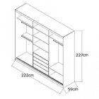 Guarda-roupa Casal 3 Portas De Correr  Demolição/marfim Areia