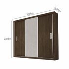 Guarda-roupa Casal 3 Portas De Correr Bahia Flex Color Malbec