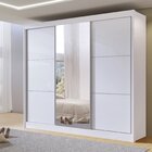 Guarda-roupa Casal 3 Portas De Correr Com Espelho 100 % Mdf C