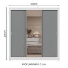 Guarda-roupa Casal 3 Portas De Correr Com Espelho 2 Gavetas B