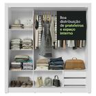 Guarda-roupa Casal 3 Portas De Correr Com Espelho 2 Gavetas B