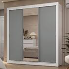 Guarda-roupa Casal 3 Portas De Correr Com Espelho 2 Gavetas B