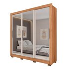 Guarda-roupa Casal 3 Portas De Correr Com Espelho 2 Gavetas E