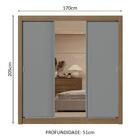 Guarda-roupa Casal 3 Portas De Correr Com Espelho 2 Gavetas R