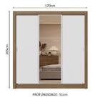 Guarda-roupa Casal 3 Portas De Correr Com Espelho 2 Gavetas R