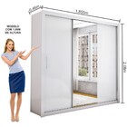 Guarda-roupa Casal 3 Portas De Correr Com Espelho 4 Gavetas I