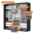 Guarda-roupa Casal 3 Portas De Correr Com Espelho 4 Gavetas I