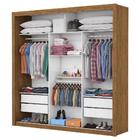 Guarda-roupa Casal 3 Portas De Correr Com Espelho 4 Gavetas I