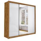 Guarda-roupa Casal 3 Portas De Correr Com Espelho 4 Gavetas I