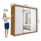 Guarda-roupa Casal 3 Portas De Correr Com Espelho 4 Gavetas I