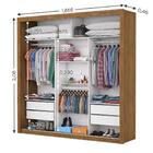 Guarda-roupa Casal 3 Portas De Correr Com Espelho 4 Gavetas I