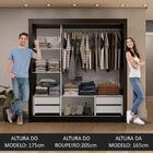 Guarda-roupa Casal 3 Portas De Correr Com Espelho 4 Gavetas P