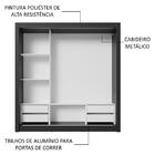 Guarda-roupa Casal 3 Portas De Correr Com Espelho 4 Gavetas P