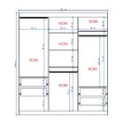 Guarda Roupa Casal 3 Portas De Correr Com Espelho Branco Carr