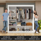 Guarda-roupa Casal 3 Portas De Correr Com Espelho Branco Flór