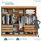 Guarda Roupa Casal 3 Portas De Correr Com Espelho Central 6 G