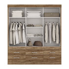 Guarda Roupa Casal 3 Portas De Correr Com Espelho Click Star