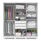 Guarda Roupa Casal 3 Portas De Correr Com Espelho Lara Panan