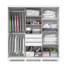 Guarda Roupa Casal 3 Portas De Correr Com Espelho Lara Panan