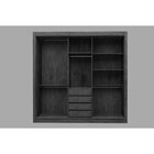 Guarda Roupa Casal 3 Portas De Correr Com Espelho Omega Branco