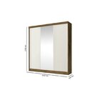 Guarda Roupa Casal 3 Portas De Correr Com Espelho Omega Jequi