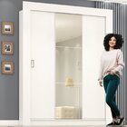 Guarda Roupa Casal 3 Portas De Correr Com Espelho Rosário Esp