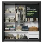 Guarda-roupa Casal 3 Portas De Correr Com Espelhos 2 Gavetas
