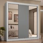 Guarda-roupa Casal 3 Portas De Correr Com Espelhos 4 Gavetas