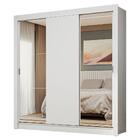 Guarda-roupa Casal 3 Portas De Correr Com Espelhos Branco Nob