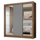 Guarda-roupa Casal 3 Portas De Correr Com Espelhos Rustic/cin