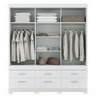 Guarda Roupa Casal 3 Portas De Correr Com Pés Click Star Flex