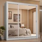 Guarda-roupa Casal 3 Portas De Correr De Espelho 4 Gavetas Br