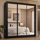 Guarda-roupa Casal 3 Portas De Correr De Espelho 4 Gavetas Pr