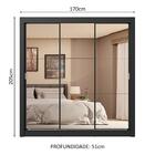 Guarda-roupa Casal 3 Portas De Correr De Espelho 4 Gavetas Pr