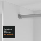 Guarda-roupa Casal 3 Portas De Correr De Espelho Branco Nobre