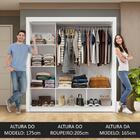 Guarda-roupa Casal 3 Portas De Correr De Espelho Branco Nobre