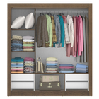 Guarda Roupa Casal 3 Portas de Correr de Espelho Madesa Lyon