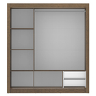 Guarda Roupa Casal 3 Portas de Correr de Espelho Madesa Lyon