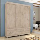 Guarda-roupa Casal 3 Portas De Correr E 3 Gavetas 18495- Arap